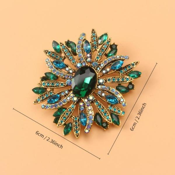 

Брошь из зеленого драгоценного камня, индивидуальный дизайн, маленькое пальто-корсаж, осенняя и зимняя одежда зелёный