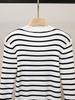Autumn V-Neck Color Block Knitted Cardigan - French Style for Women
