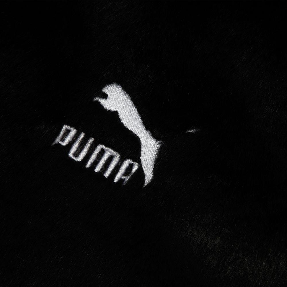 Puma Classic Faux Fur Jacket With Embroidered Logo Women Jackets Black 537585-01
