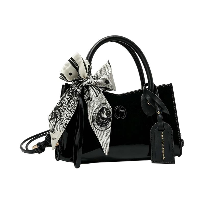 Borsa cosmetica/necessaire Armani [Borsa Personalizzata] Nero Retrò Intelligente Semplice Nicchia di Alta Gamma Autunno Inverno alla Moda per il Pendolarismo Donna nero retrò arte