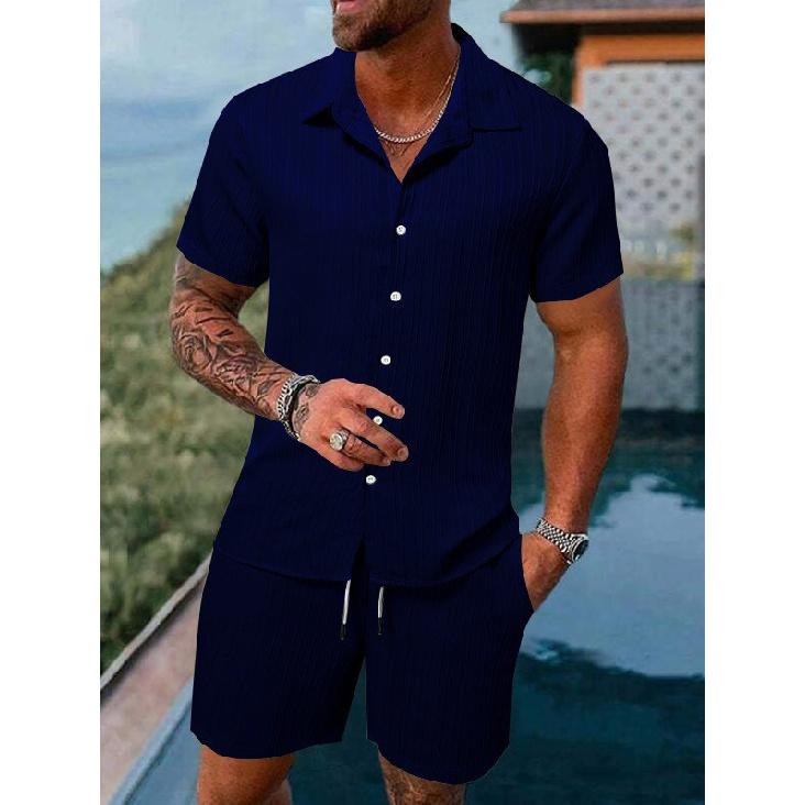 Sommer neue Herren lässig locker einfarbig Sportbekleidung Homewear zweiteilig männlich