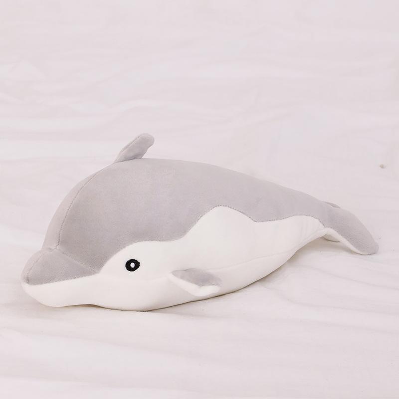 Cute dolphin doll plush toy sea creature doll soft rag doll large throw pillow girl toy ground marketing