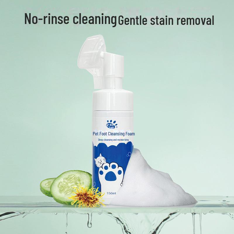 Pet President No-Wash Pfoten- & Fußreinigungsschaum mit Bürste für Hunde & Katzen, 150ml