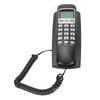Wired Wall Phone Multifunctional Calendar LCD Display Caller ID Landline with Buttons for Home Office Black