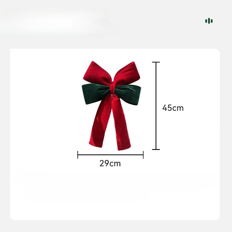 New velvet bow decoration Christmas three-dimensional pendant Christmas tree scene atmosphere layout