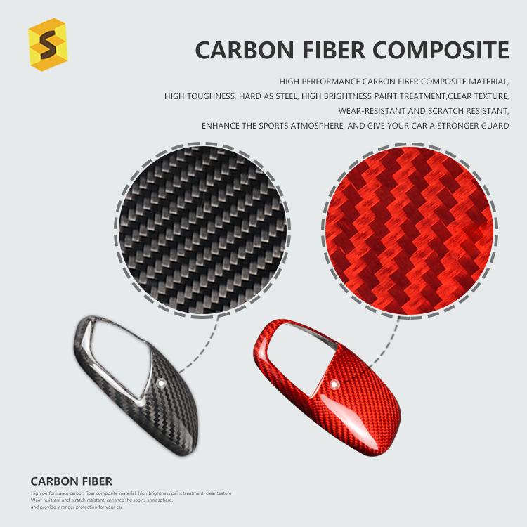 Carbon Fiber Car Interior Accessories Car Gear Shift Cover for Dodge Charger Interior Carbon Fiber
