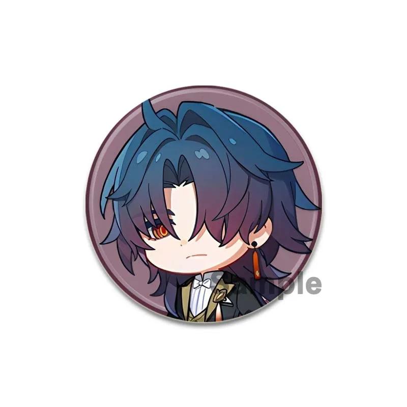 

32/44/58 мм Honkai Star Rail Брошь на рюкзак Asta Hook Kafka Arlan мультфильм косплей значок на лацкан булавки для одежды аксессуары подарок 32mm