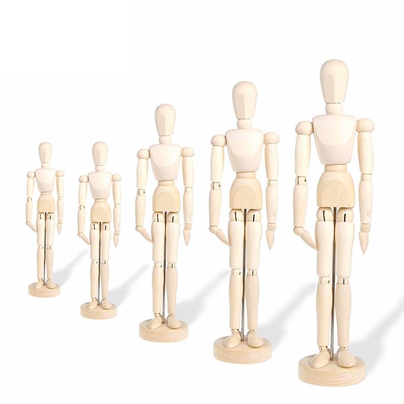 Paint Sketch Wooden Man Model Artist Movable Limbs Doll Art Draw Action Figure Mannequin Kids Toy