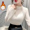 Fairy Lace Mesh Blouse - Women's Fashion See-Through Top for Autumn/Winter 2024