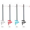 Desktop Light Stand Portable Lamp Pole Aluminum Alloy Table Lantern Hanger Adjustable for Table Thickness Under 3cm