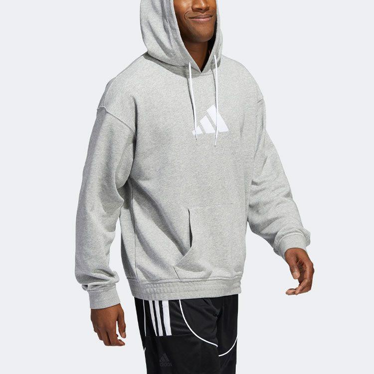 Adidas Sweatshirts Men's Gray Hooded Moderate Regular HF0237