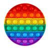 Rainbow Push Bubble Game Stress Anxiety Relief Bubble Popping Game Silicone Bubble Squeeze Sensory Fidget Toy Party Favors