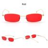 Fashion Women Men Narrow Small Square Sunglasses Retro Classic Trending Candy Color Lens Unique Eyewe