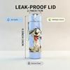 1PC Long Ear Hound Dog Cute Portrait Print 750ml Color Plastic Sports Water Bottle Leakproof Flip Straw Lid Suitable for Sports Office Home Use
