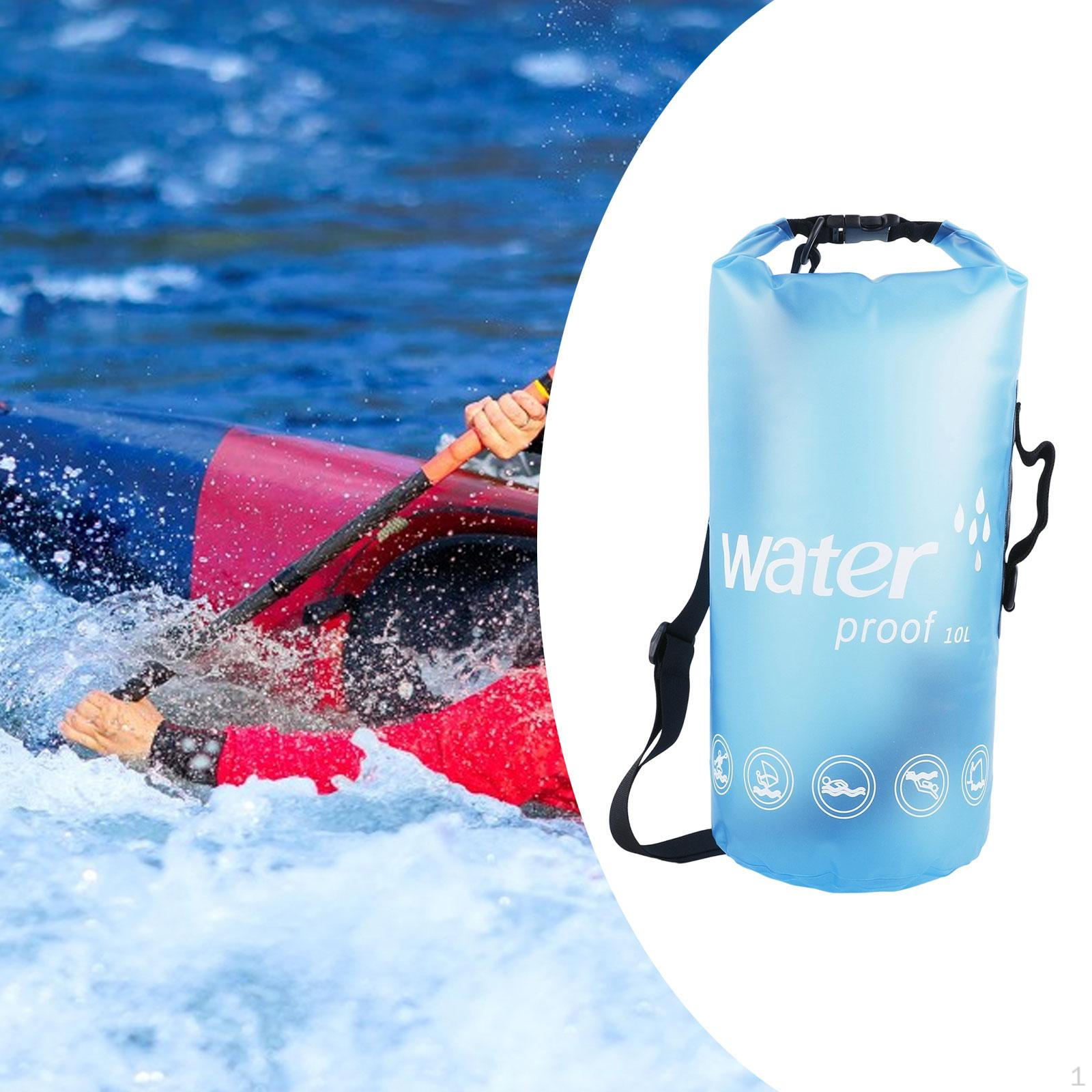 

Водонепроницаемый сухой рюкзак-мешок легкий 10 л сворачивающийся верх портативное хранилище для парусного спорта плавание синий