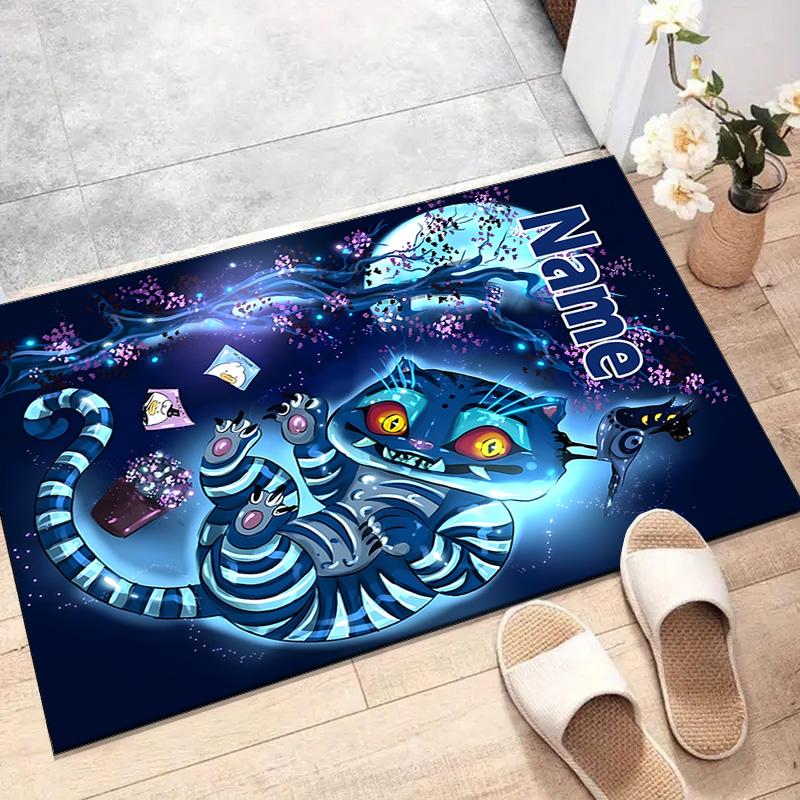 Custom KPop Demon Hunters Mat Personalized Name, Polyester Washable Indoor Entryway Rug, Gift for Christmas, Easter, Thanksgiving Day