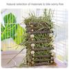 Bunny Hay Feeder 3x7inch Natural Wooden Container Funny Hay Rack Livestock Feeder for Hamster Chinchilla Mouse Small Animal Pet