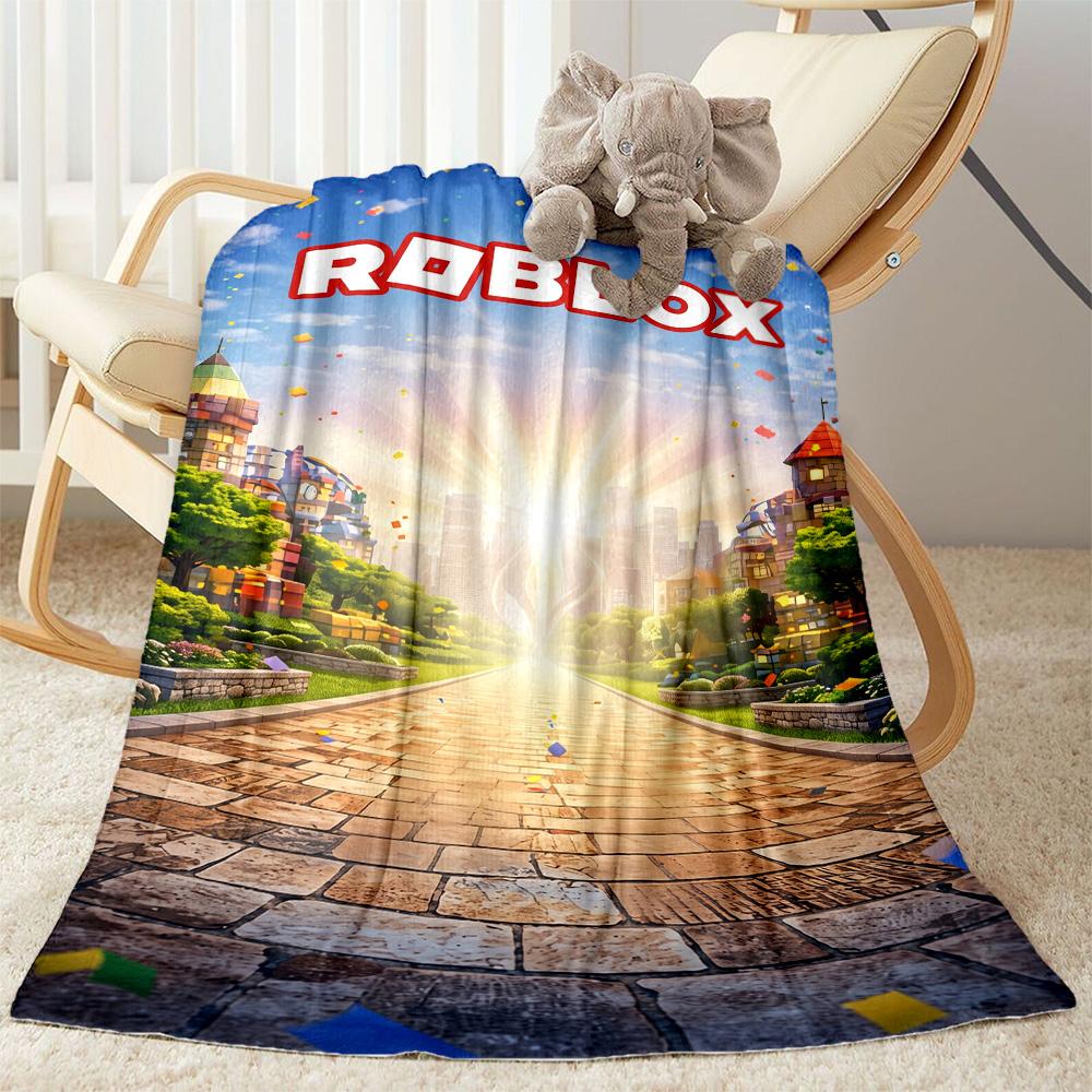 Roblox 63 Decke Weich & Gemütlich Großartig für Couch Sofa Meeresufer Vier Jahreszeiten Universell Digitaldruck Geschenk für Reisen Zuhause Geburtstage