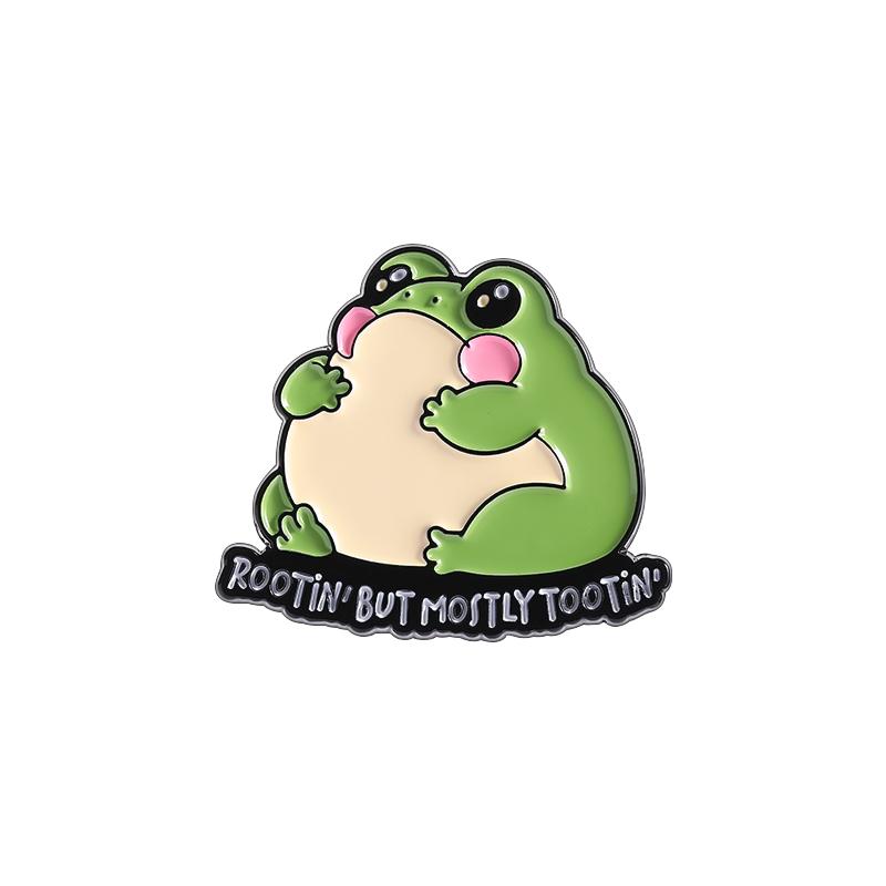 Cartoon Animal Collection Enamel Pins Comedy Animation Characters Penguin Frog Rabbit Cat Metal Brooch Lapel Badge Jewelry Gifts