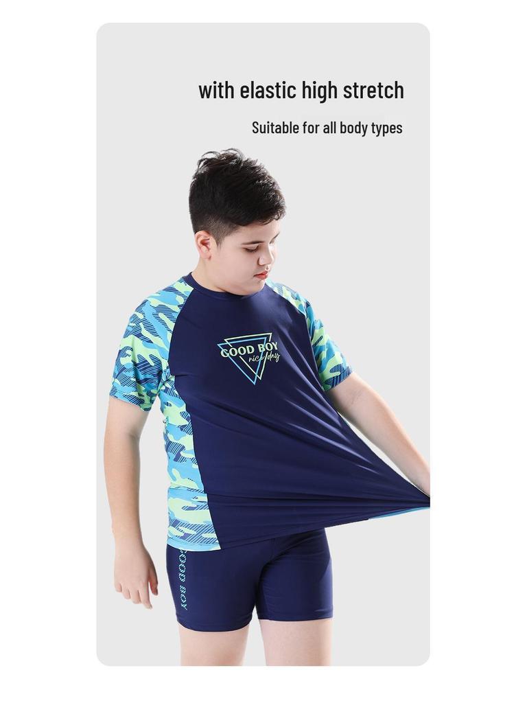 2025 Plus Size Teen Kids Extra Wide Swimwear - Quick Dry & Sun Protection