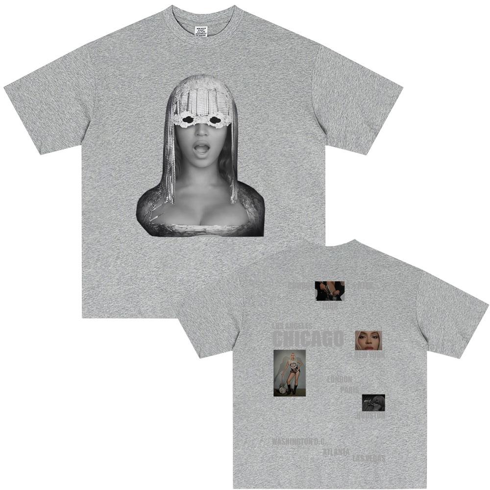 Beyonce Cowboy Carter Tour Tshirt Men Women Fashion Pop Music Short Sleeve Tshirts Unisex Casual Cotton Ocollar T Shirts Tops