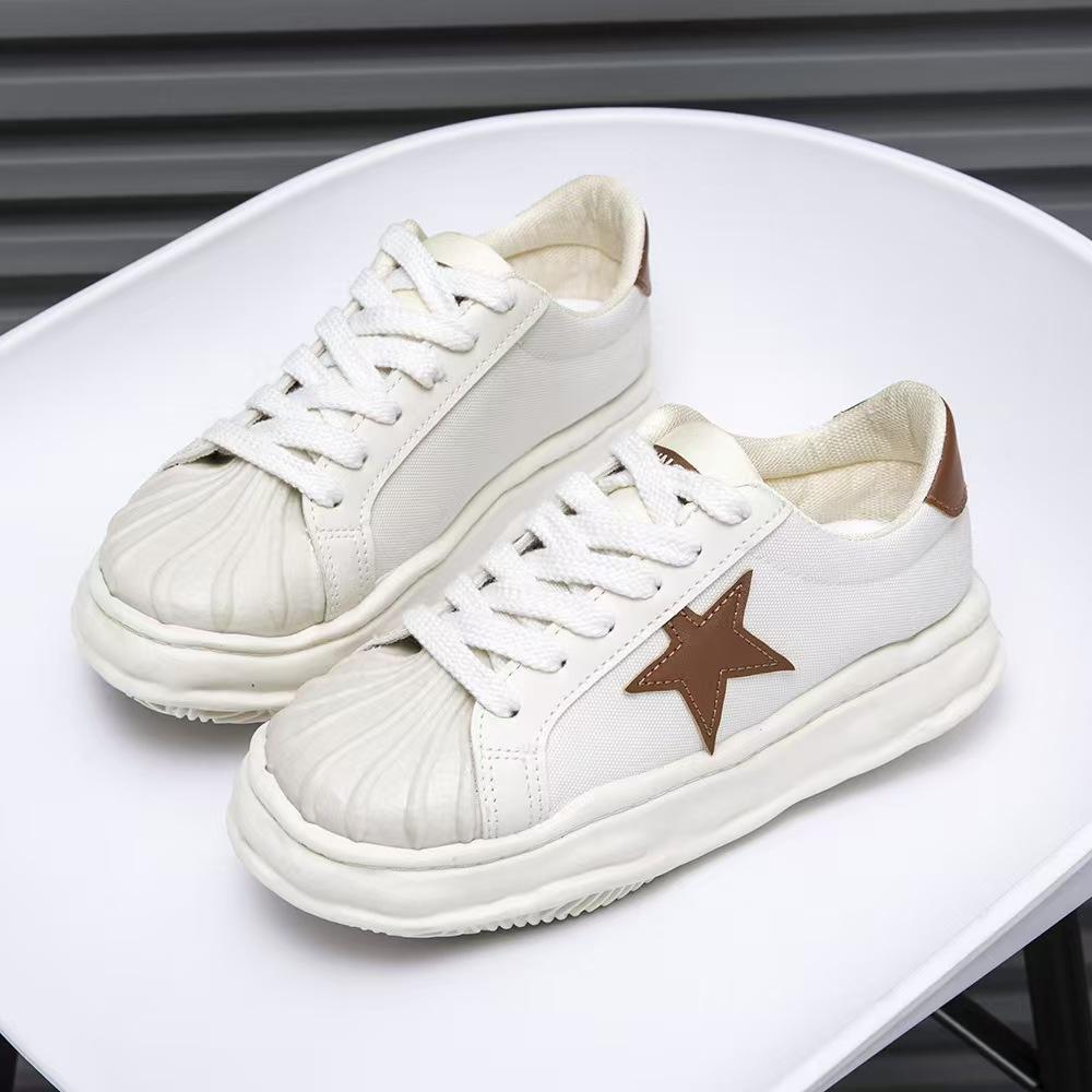 New Star Thick Sole Women's Board Shoes Women's Spring and Autumn Trendy New Dissolved Shell Toe Canvas Shoes Women