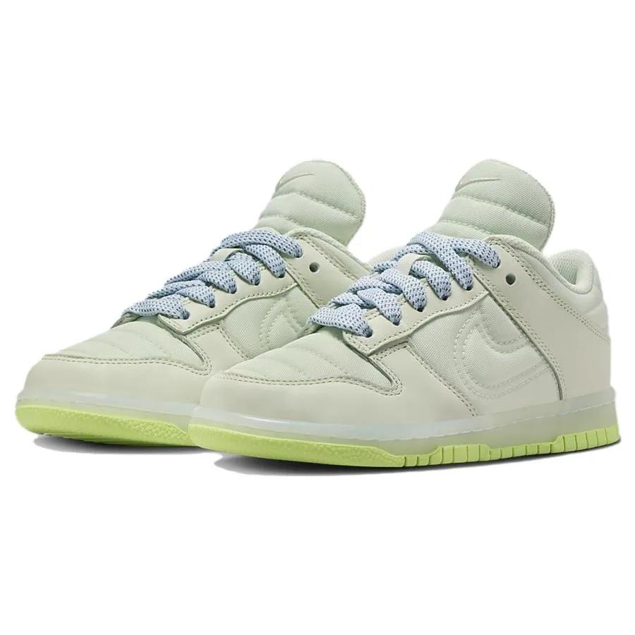 Nike Dunk Low Grade School 'Padded Tongue' (Unisex) Beige / Beige / Midnight Navy / Light Lemon Twist Kids' Skateboarding Shoes FB7700 001
