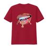Glossy Jewelry Mouth Print T Shirt Streetwear Y2K Cotton Fashion Breathable Graphic Fashion Unisexs and Women 2026 Summer T Shirt