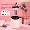 Large Capacity 304 Stainless Steel Insulated Teapot with Wood Grain Handle for Home and Office.