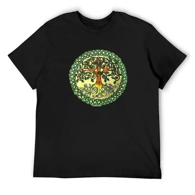 Celtic Tree of Life T-Shirt New Gifts and T-shirts Anime T-shirt Aesthetic Clothes Cotton T Shirt Men
