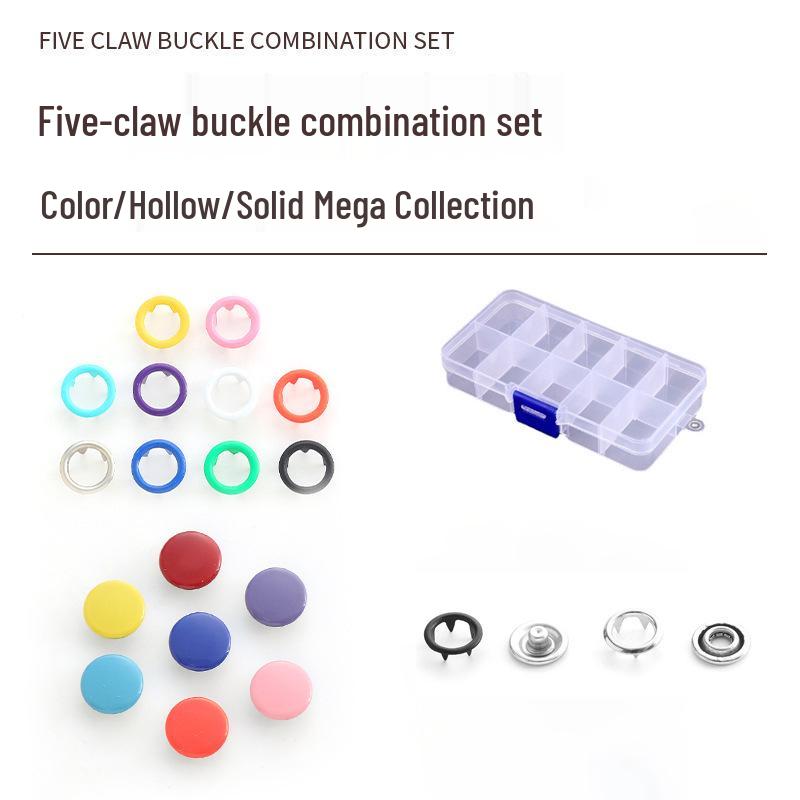 Snap Installation Tool Set: No-Sew Fastener, Rivet & Invisible Button Kit with Male-Female Clips