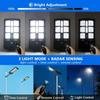 Modern Solar Powered Motion Sensor Street Light Outdoor IP65 Waterproof Floodlight with Remote Control for Garden Yard Garage Parking Lot