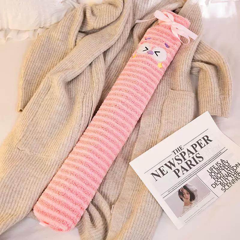 Extra-Large Hot Water Bottle for Bed, Ultra-Long Version, Thickened, Water-Fillable, Foot Warmer for Sleeping