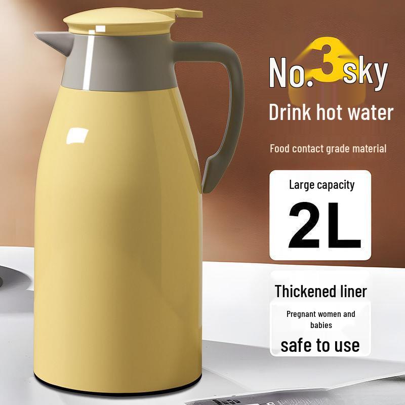 Thermos Large-Capacity Press-Type Glass Liner Kettle