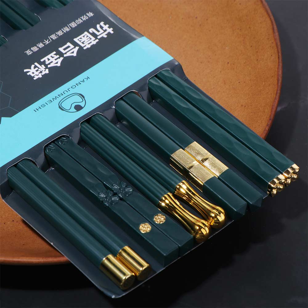 5 Pairs Reusable Sushi Chopsticks Non-Slip Kitchen Chopsticks Janpanese Chopsticks Set Restaurant