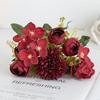 1/4pcs Artificial Flower Tea Buds Hydrangea Home Vase Table Outdoor Garden Wreath Wedding Bridal Bouquet Festival Diy Gift Decor