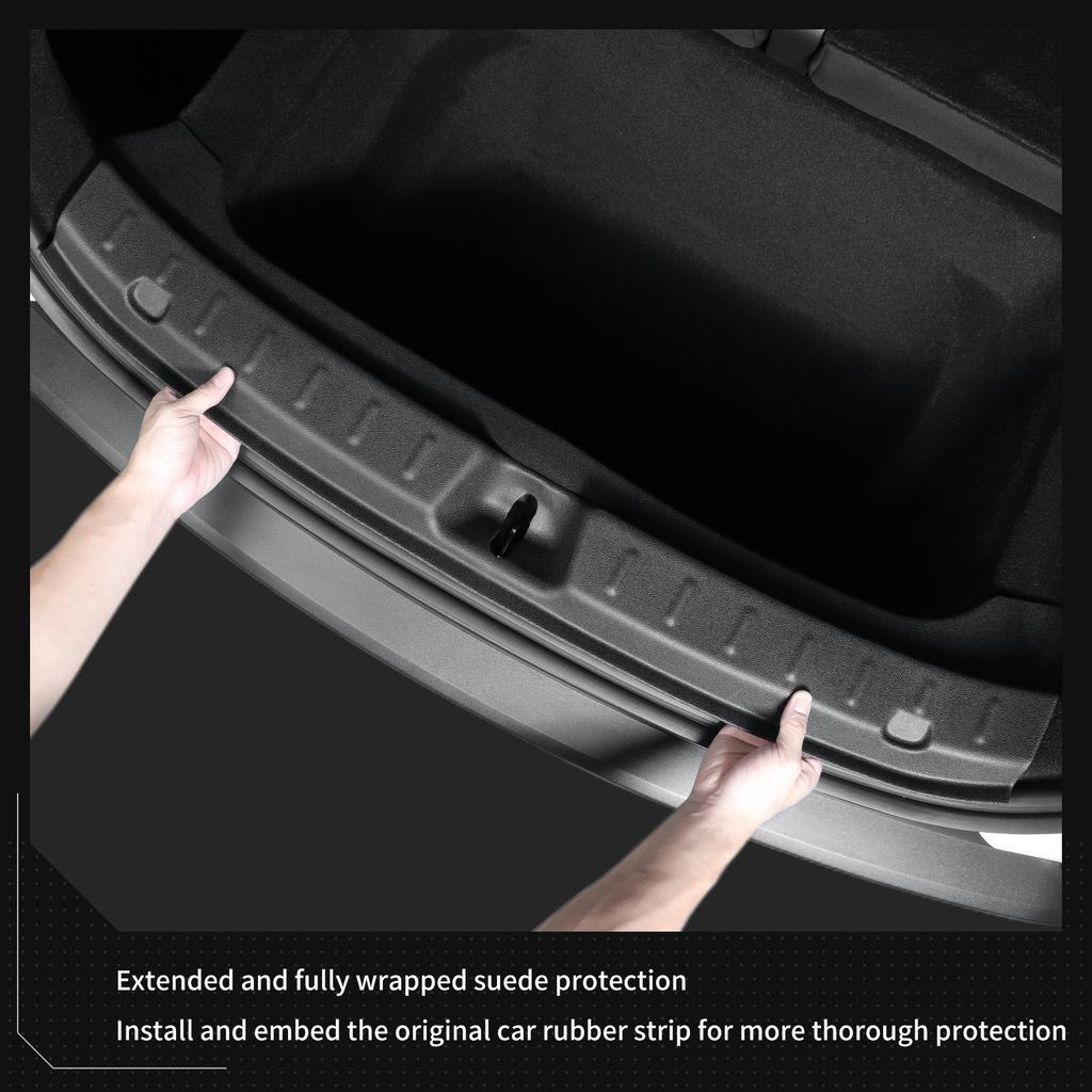 LUCKEASY for Tesla Model Y L 2025 2026 Rear Trunk Threshold Strip Bumper Protective Cover Interior Accessories Trunk Inner Guard