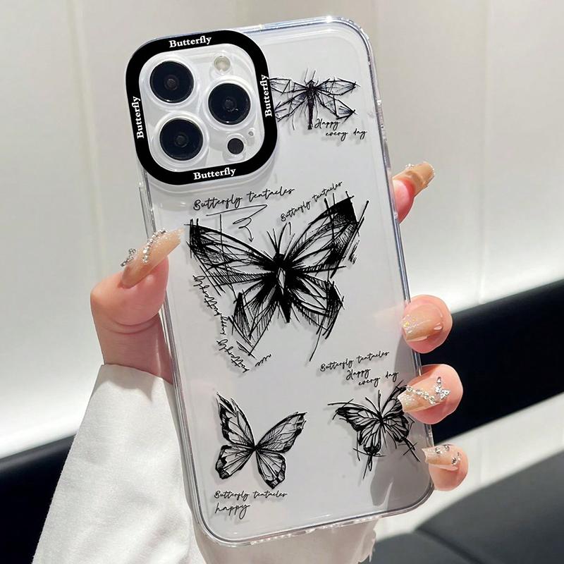 Phone Case For Infinix Zero 30 4G Hot 30i 40 Note 30 Pro Smart 8 7 Tecno Spark 10 20 Pro  Cover Soft Silicone Capa Butterfly