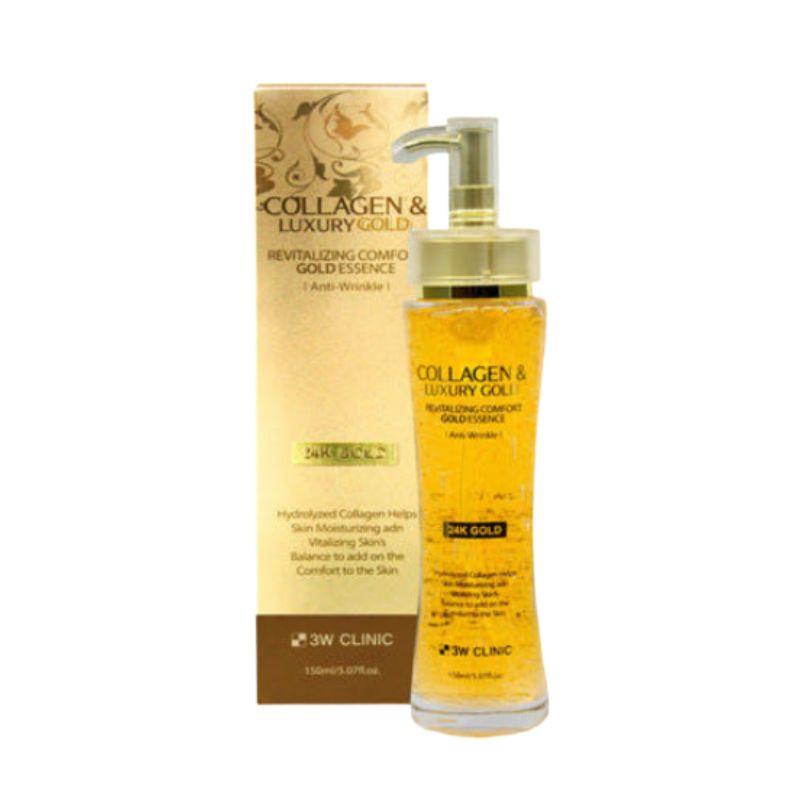 

[3W Clinic] Collagen Luxury Gold Essence (150ml) x 3ea Set – Radiant Gold Glow & Deep Elasticity