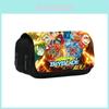 Sac de Rangement Double Couche pour Papeterie avec Impression Personnage Dessin Animé Beyblade pour Enfants et Étudiants