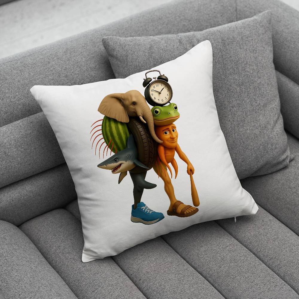 Art BBrainrot TTralalero Creative patterned pillowcases for interior decoration office living room home