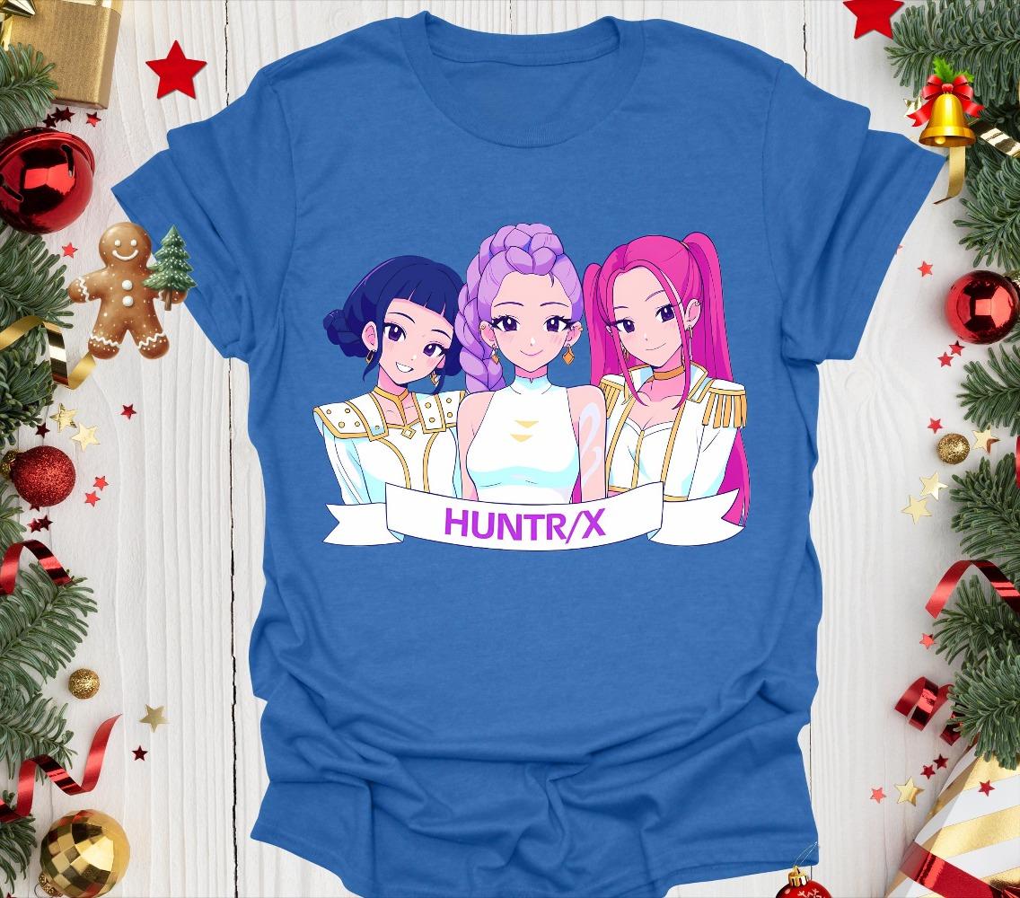 

Kpop Demon Hunters Women Shirt Huntrix Girl T-shirt Kpop Idol Group Shirt Mira Rumi Joey Shirt Demon Hunter Merch Gift S