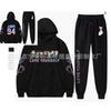 Mens Oversized Hooded Sweatshirt Jogger Pants Set With Front Back Print - 2025 Casual Streetwear