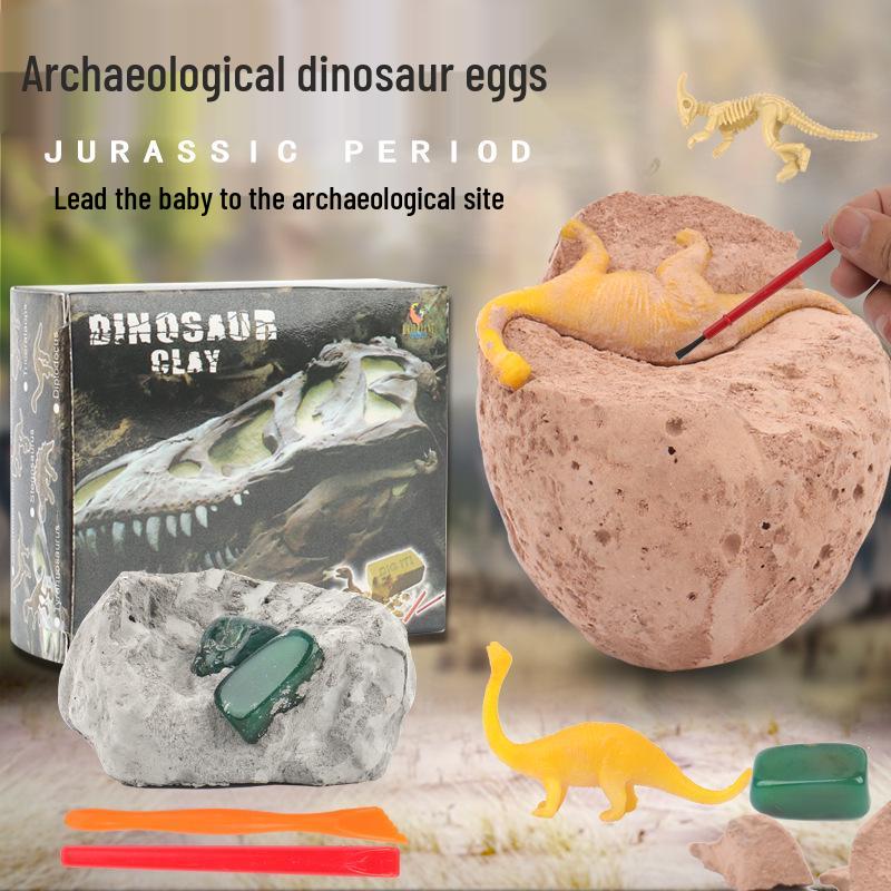 Dinosaur Fossil Excavation Kit: Handmade DIY Treasure Skeleton Assembly Archaeology Toy