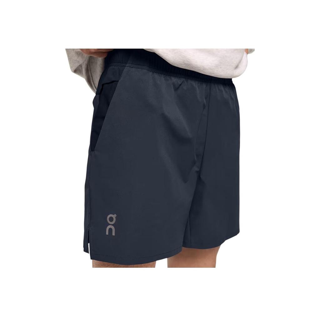 On Essential Solid Versatile Soft Fashi Mid Waist Three Quarter Sports Shorts Men Shorts Navy-Blue 1ME11520255