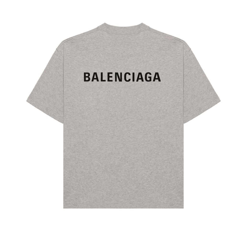 Balenciaga T-Shirts Men's Gray Crew Neck Moderate 612966TIVG51167