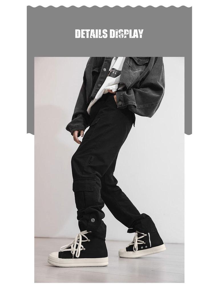 Nischen-High-Top-Canvas-Vulkanisierte Herrenschuhe mit Seitenreißverschluss - Trendiges und vielseitiges Freizeit-Schuhwerk 2025