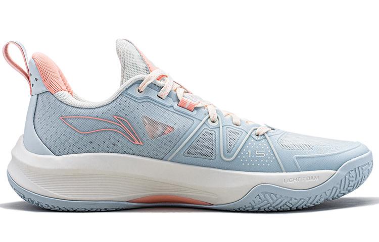 Li Ning 1.5 Textile, Synthetic Leather Cushioning Abrasion Resistant Breathable Rebound Low Top Basketball Shoes Men's ABAT101-2