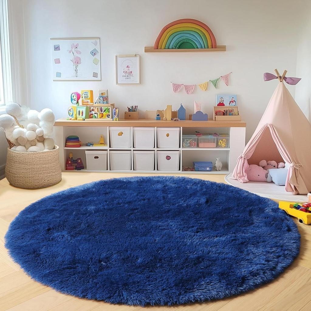 Μαλακό Μεταξένιο Χαλί Στρογγυλό Αφράτο Χαλί Περιοχής Καναπέ για Σαλόνι Παιδικό Υπνοδωμάτιο Χαλάκια Δαπέδου με Πλούσιο Πάχος Ζεστή Διακόσμηση Σπιτιού Χαλάκι για Κατοικίδια Γκρι