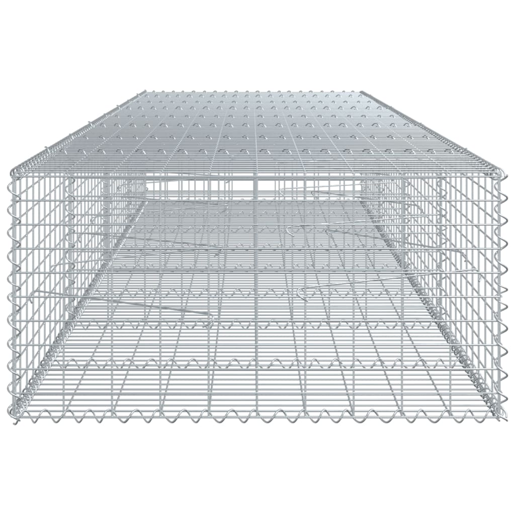 Gabion with Lid 400x100x50 Cm Galvanized Iron